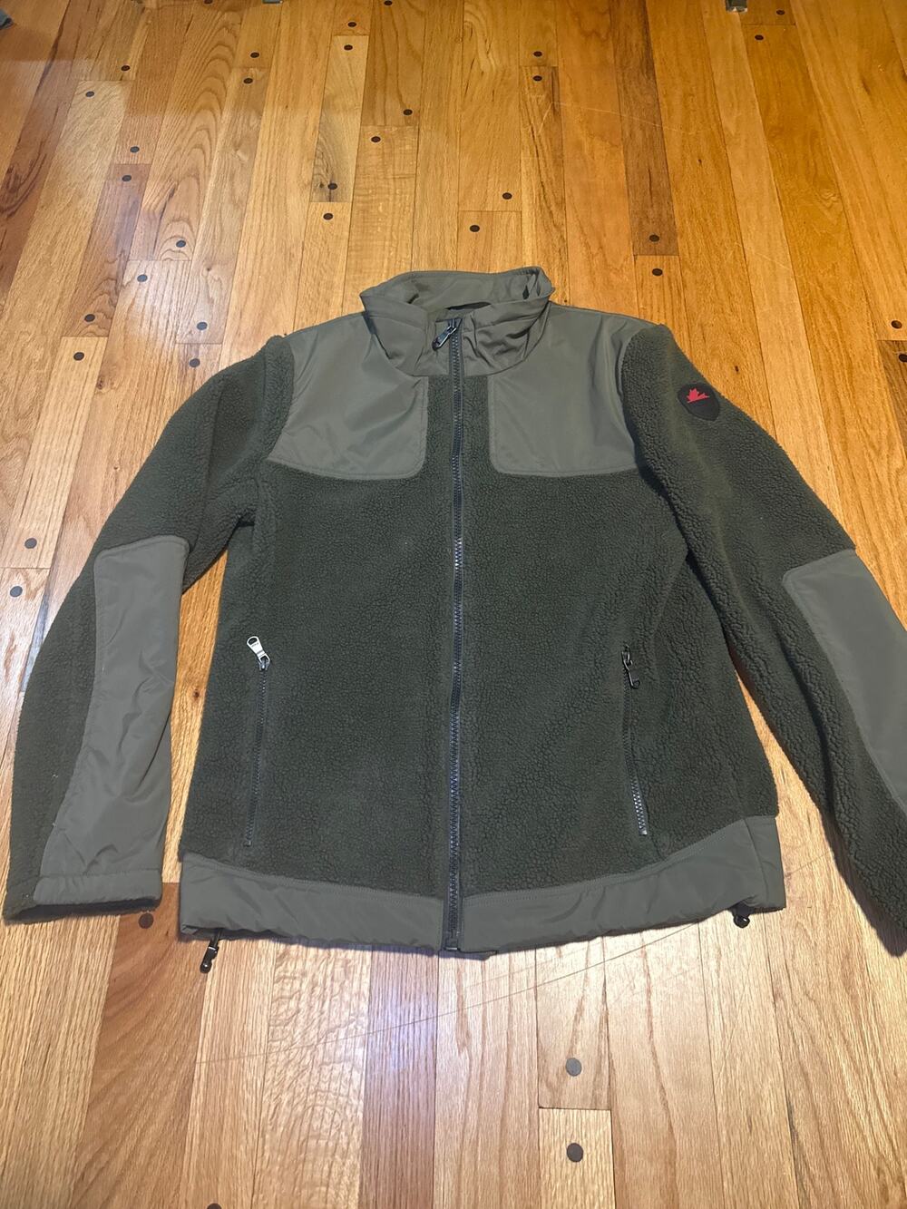Pajar Canada 1963 Sherpa Fleece Jacket Men M Olive Green Full Zip Outdoor